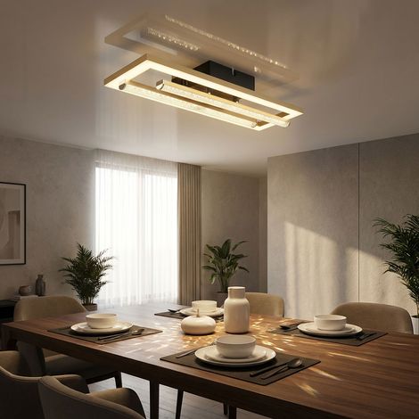 Plafoniera design lampada soggiorno luce LED cristalli mobili oro nero (1/5)