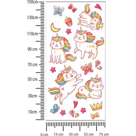 Pegatinas infantiles Unicornios de colores 75x150cm (1/2)
