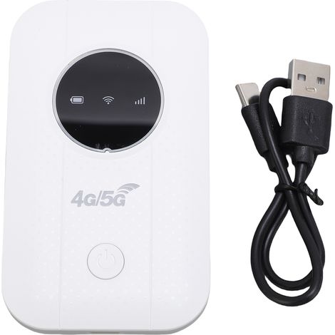 Routeur WiFi portable 4G WiFi Hotspot mobile 300Mbps prenant en charge la connexion de 10 appareils, avec emplacement pour carte SIM, destiné aux voyages (1/5)