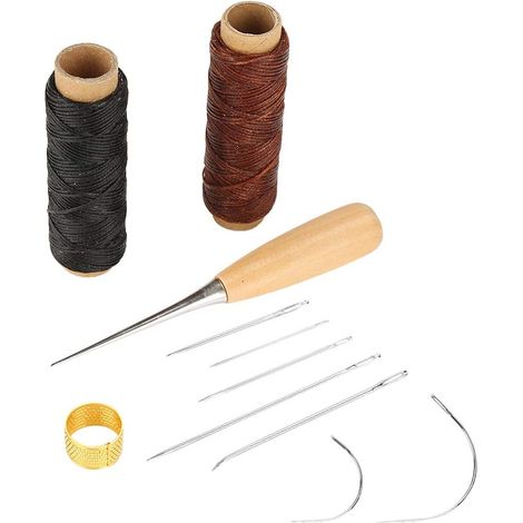 Leather Sewing Kit Repair – Sewing Awl, Waxed Thread, and Leather Shoes, Bags, and Crafts  Tailor's Awl (1/5)