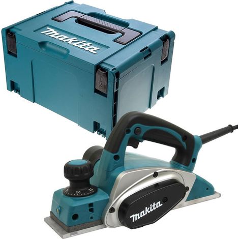 Makita – Rabot électrique 620W pour bois dur – Réglage profondeur 0,1mm – Pied de protection escamotable – Éjection des copeaux améliorée – KP0800J