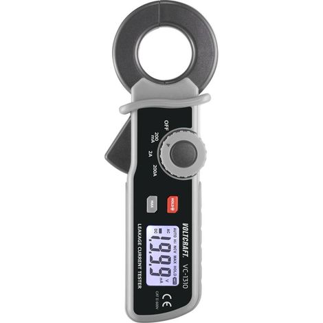 Voltcraft – Pince ampèremétrique numérique CAT II 600 V – Affichage LCD 1999 points – Détection courants de fuite à partir de 100 μA AC – Ouverture 3,05 cm (1/6)