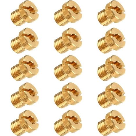 15 Pièces Gicleur Principal de Carburateur, Gicleurs M660 - 130 du Jeu de pour Gicleurs de Carburateur Dell'Orto PHBN-PHVA (1/4)