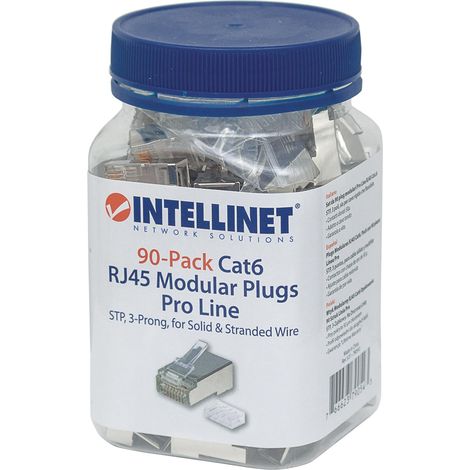 Intellinet Confezione 90 plug Modulari Pro Line RJ45 Cat.6 (1/4)