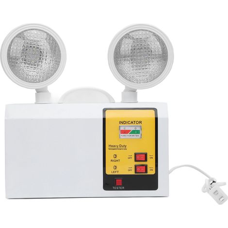 Ortviai Lampe de Secours LED Double Tête Haute Luminosité avec Batterie Intégrée pour Bureaux, Écoles et Centres Commerciaux (1/5)