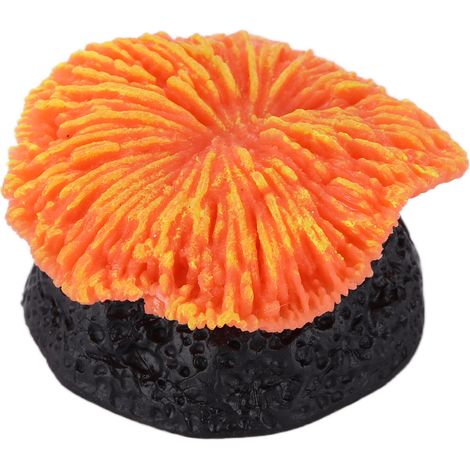 Décoration artificielle d'herbe à scie pour aquarium et bassin, orange (1/5)