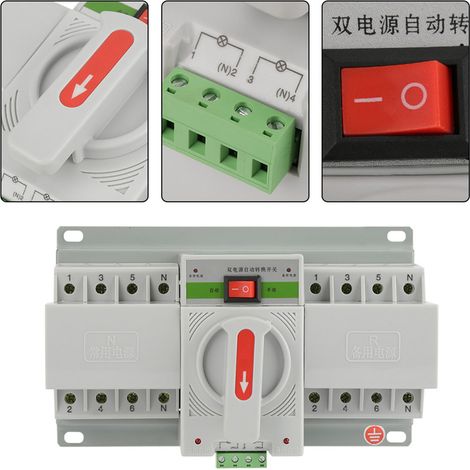 220V 63A 4P Mini-Doppelstrom-Umschalter mit automatischer Umschaltung (1/5)