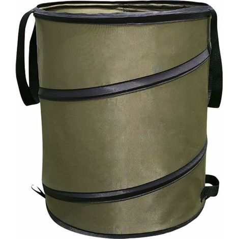Pop-Up Gartenabfallsäcke 37,8 l – Selbstaufrichtender Gartensack aus extrem robustem Polyester – Hochwertiges, freistehendes, stabiles und faltbares Dekosack-Set (1/4)