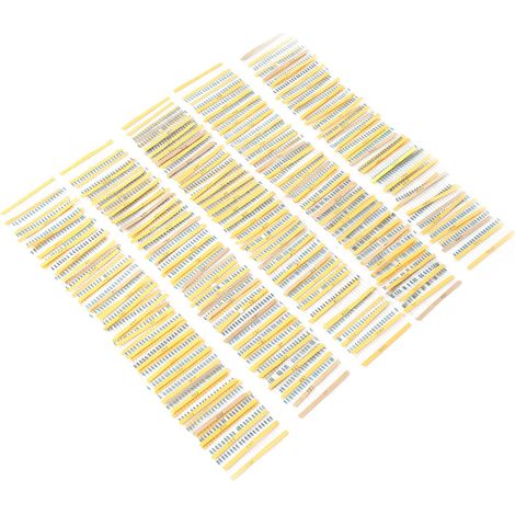 Coffret de 2600 résistances à film métallique, 130 valeurs, 1 Ω – 3 MΩ, 1/4 W, assortiment de composants électroniques (1/5)