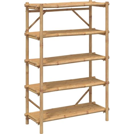 Estantería de 5 niveles bambú 100x40x150 cm vidaXL (1/6)