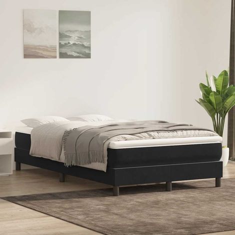 Boxspringbett ohne Matratze Schwarz 120x220 cm Samt (1/5)