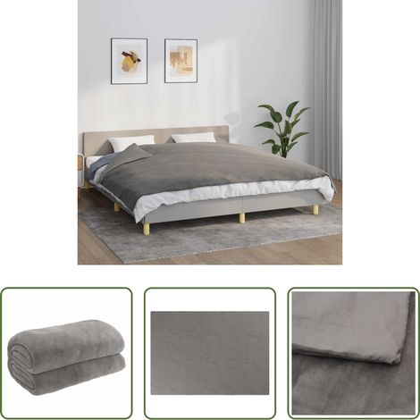 Schlafdecke - Gewichtsdecke mit Bezug Grau 155x220 cm 7 kg Stoff (1/5)