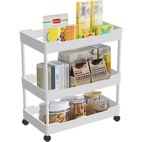 Étagère de rangement de cuisine, chariot du sol au plafond, étagère de rangement pour recoins, étagère à plusieurs niveaux pour salon, salle de bain, objets de décoration pour salle de bain (1/5)