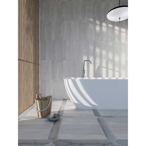 Carrelage effet béton brut Love Affairs Concrete Strip 50x10cm - Boîte de 0.79 m2 (1/5)