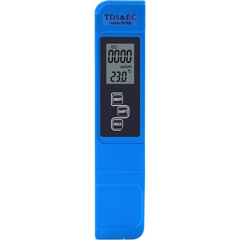 Analyse de la qualité de l'eau de la piscine Stylo TDS à 3 boutons Stylo de test de la qualité de l'eau Thermomètre TDS et EC Trois en un Stylo de test de la qualité de l'eau de conductivité 30x14x154 (1/3)