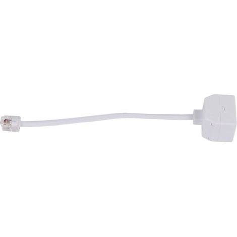 adaptateur du Telephone RJ11 6P4C 1 male a 2 - Blanc