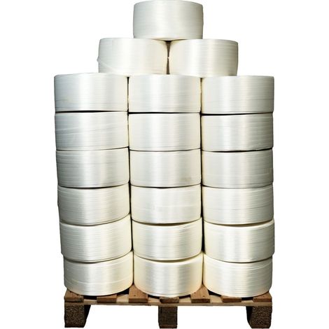 TECPLAST Lot de 52 Feuillards de cerclage fil à fil LFF5 19 mm x 600 m dont 12 OFFERTS - Feuillard Haute Résistance 550kg