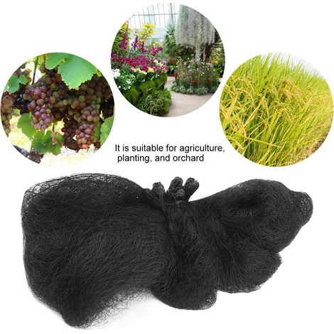 Filet anti-oiseaux en nylon noir pour jardin, verger, étang et cultures agricoles (1/5)