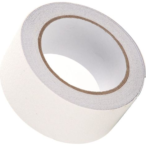 Ruban adhésif antidérapant en PVC 5 m x 5 cm pour la sécurité et la décoration des escaliers et des sols (transparent) (1/5)