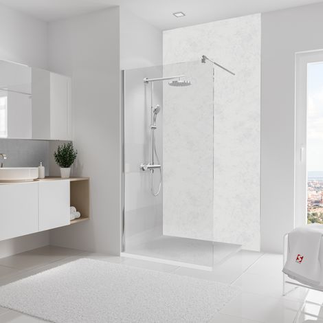 Panneau mural 125 x 255 cm Marbre, revêtement pour douche et salle de bain, DécoDesign DÉCOR, Schulte