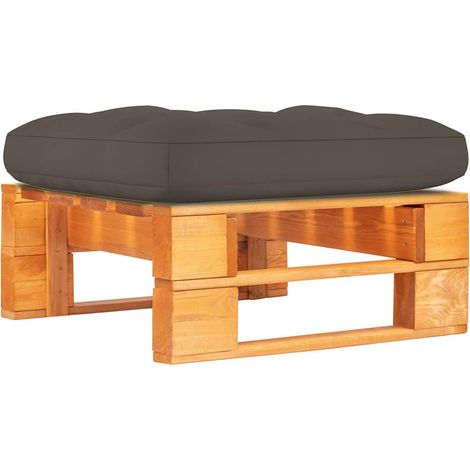 Canapé de jardin palette Canapé Pouf relax - Bois de pin imprégné de marron miel BV940700 - BonneVie (1/5)