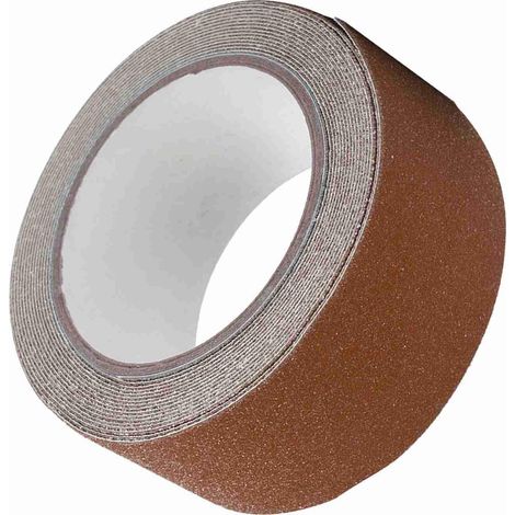 Bande Antidérapante Adhésive 5m x 5cm, Ruban Anti-Dérapant Marron pour Escaliers, Parquet, Bureau, Hôtel, Restaurant - Décoration et Sécurité