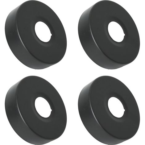 Rosace Mitigeur Douche Acier Inoxydable 3/4 Ø 27 mm x Ø 80 mm x hauteur 19 mm 4pcs, Rosace Robinet, Garniture Pour Robinet De Douche Muraux 4, 80x19mm Noir (1/5)