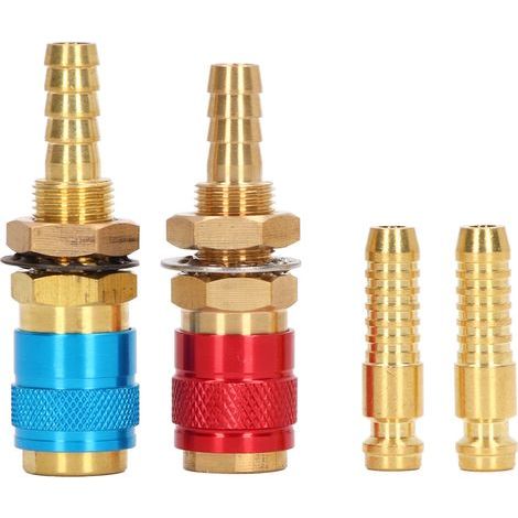Adaptateur de gaz refroidi à l'eau, connecteur rapide portable en laiton avec prise pour torche de soudage PTA DB MIG TIG M8(8mm) (1/5)