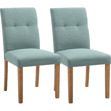 Ensemble de deux chaises de salle à manger, vert (1/5)