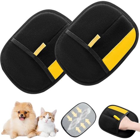 Gants De Brossage Pour Chats Et Chiens, Gants De Toilettage Efficaces Et Réutilisables Pour Enlever Les Poils