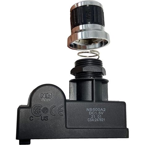 Allumeur électronique à 2 prises avec interrupteur tactile chromé pour Char-Broil, Kenmore Sears, Brinkmann, Broil-Mate, Broilmaster, Blackstone, Pile AA (1/5)