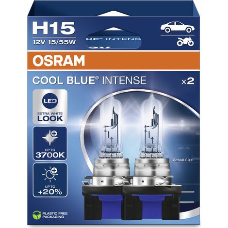 Osram Automotive 4062172387811 Halogen Leuchtmittel COOL BLUE® INTENSE H15 15/55 W 12 V (1/4)