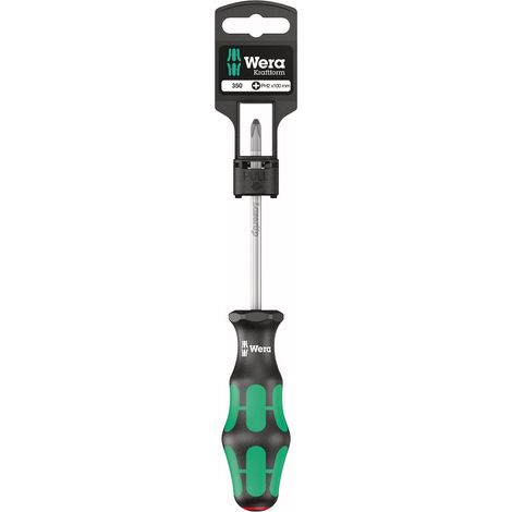 Tournevis pour vis Phillips, PH 2 x 100 mm, Noir/vert