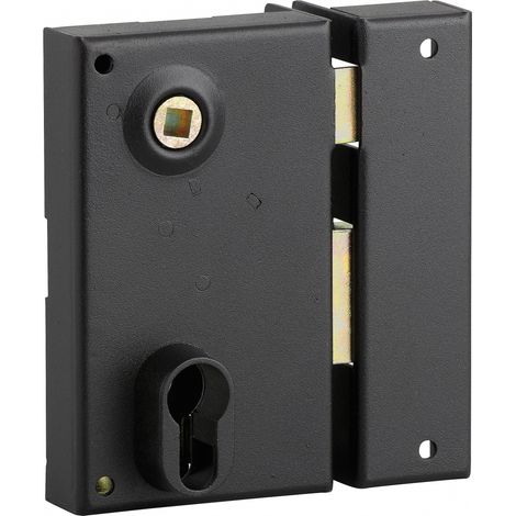 Thirard – Serrure multipoint en applique double entrée à fouillot – Axe 45mm – Dimensions 73x125mm – Coffre acier cambré – Mécanisme 2 tours
