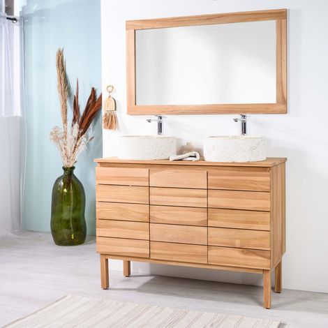 Meuble sous vasque en teck Ananta 120cm (1/5)