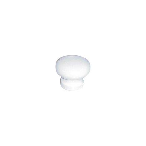 Pomolo in legno - Ø 30 mm. - bianco brillante