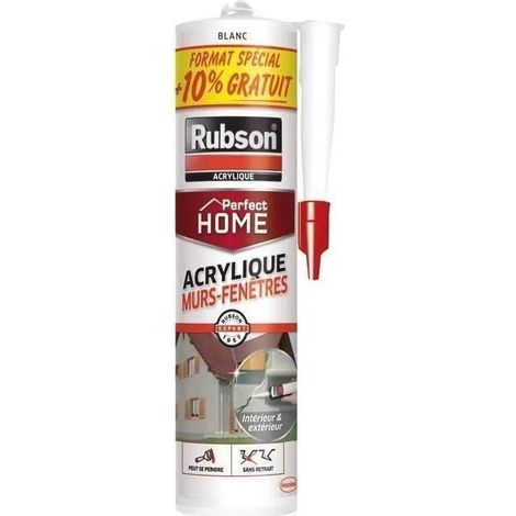 Mastic Murs Et Fenêtres Blanc Cartouche 280+10%gratuit - Rubson