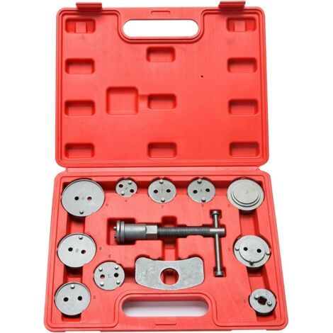QORVA-Kit de tige de poussée de piston de frein, kit de réglage de cylindre de roue de frein à disque, outil de retrait et d'assemblage de plaquettes de frein, 12 pièces