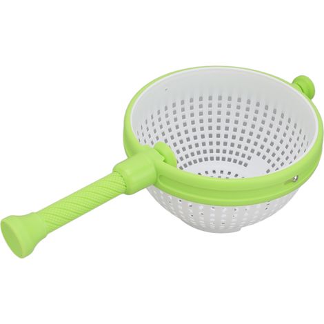 Centrifugeuse à Salade Anti-Rayures avec Poignée Escamotable, Laveuse Économe en Espace pour Légumes-Feuilles (1/5)