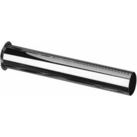 TUBO DI SCARICO PER LAVABO ORLATO DRITTO- IN ACCIAIO CROMATO Ø40MMx300MM