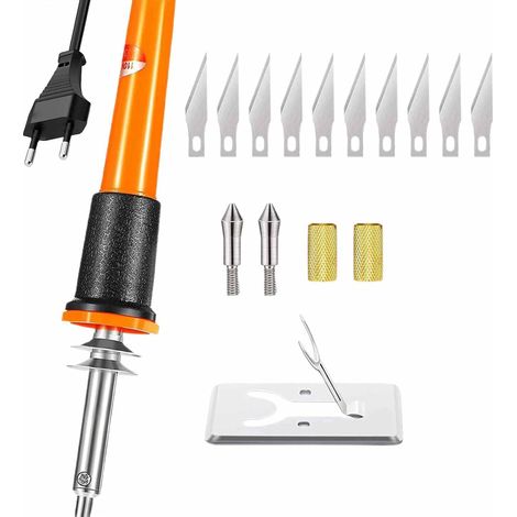JSSEVN - Wood burning tool, soldering iron, adjustable temperature soldering pen, 16-piece soldering kit, wire soldering kit, soldering iron tips (1/5)