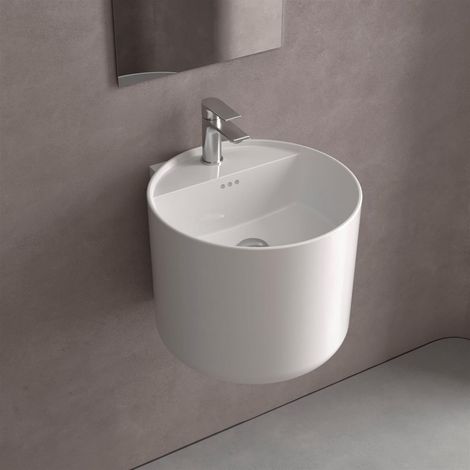 Lavabo MONOLITH ROUND BLANC BRILLANT Ø 450 x 380 mm (1/5)
