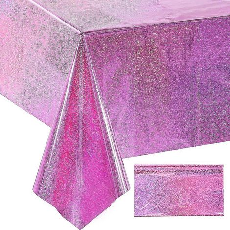 Glitzernde Tischdecke Rosa 274x137cm für Geburtstage & Partys