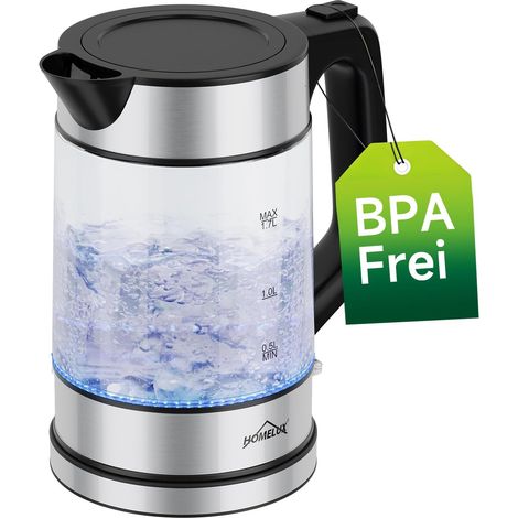 Bouilloire électrique en verre transparent 1,7 L, 2200 W (1/5)