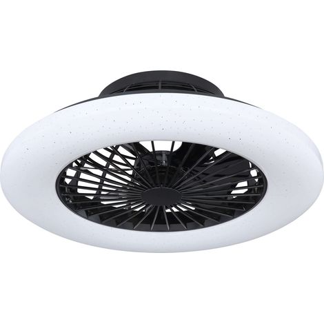 Ventilateur de plafond Travo Noir 50 cm avec LED