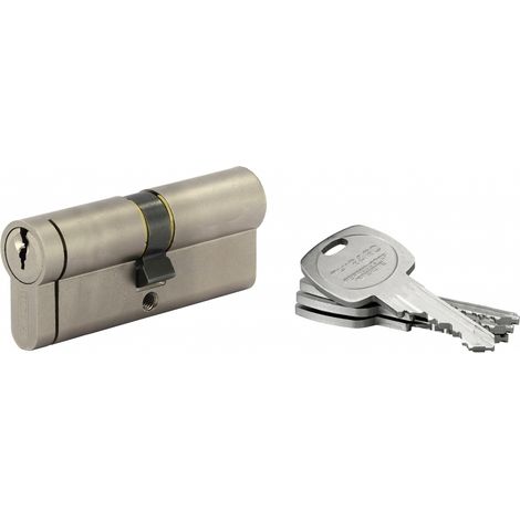 THIRARD - Cylindre de serrure double entrée HG5+, 40x40mm, nickel, anti-arrachement, anti-perçage, anti-casse, 5 clés - THIRARD (1/4)