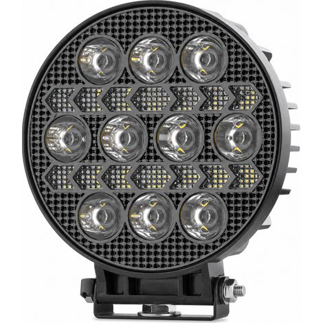 Phare LED Auxiliaire Rond pour Voiture et Tout-Terrain, Feu de Travail avec DRL Blanc et Jaune (1/5)