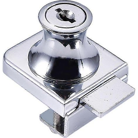 Serrures en alliage de zinc pour vitrines en verre de 5 à 8 mm d'épaisseur. (1/4)