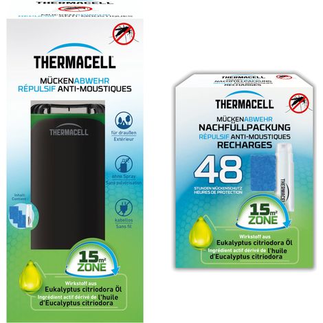 Thermacell Mückenabwehr Protect, schwarz-grün + Nachfüllpackung 48 Stunden (1/5)