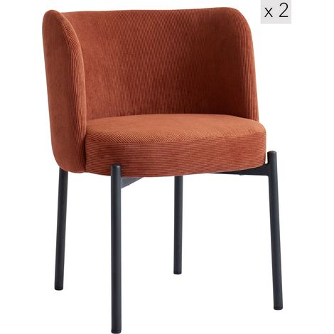 Nordlys - Lot de 2 Chaises de Salle a Manger Scandinaves Metal (1/5)